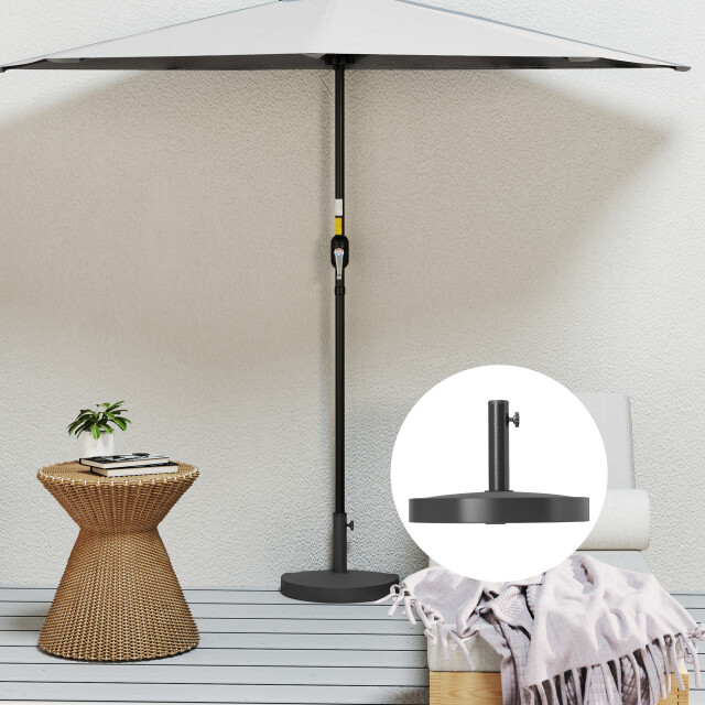 4goodz Parasolvoet van beton 9 kg halfrond voor parasolstokken 34/38/48mm 3502969 large