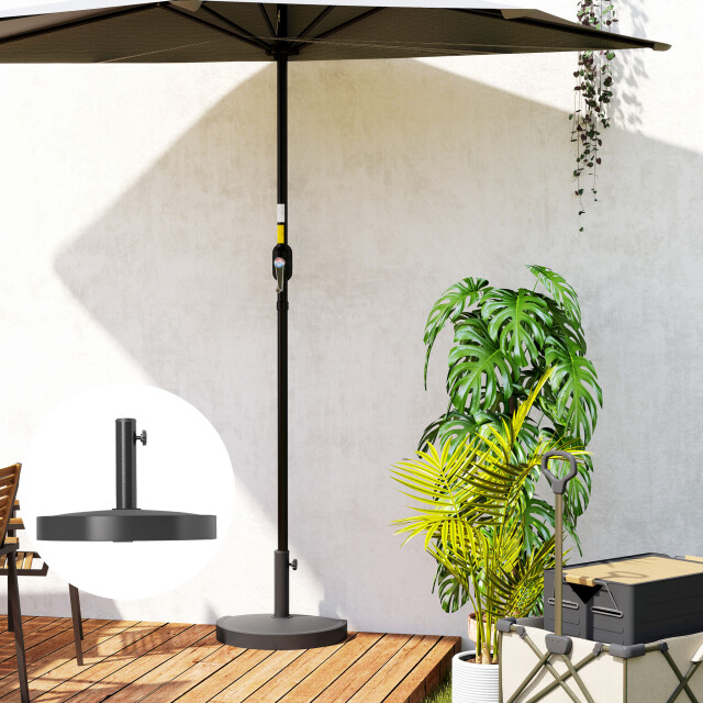 4goodz Parasolvoet van beton 9 kg halfrond voor parasolstokken 34/38/48mm 3502969 large