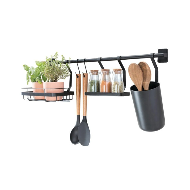 CaliCosy Keukengereihouder met 2 haken en houders voor planten en kruiden 2936554 large