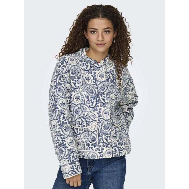 Only Onlhallie quilted jacket otw noos cloud dancer/blu 15328523-177922001 large