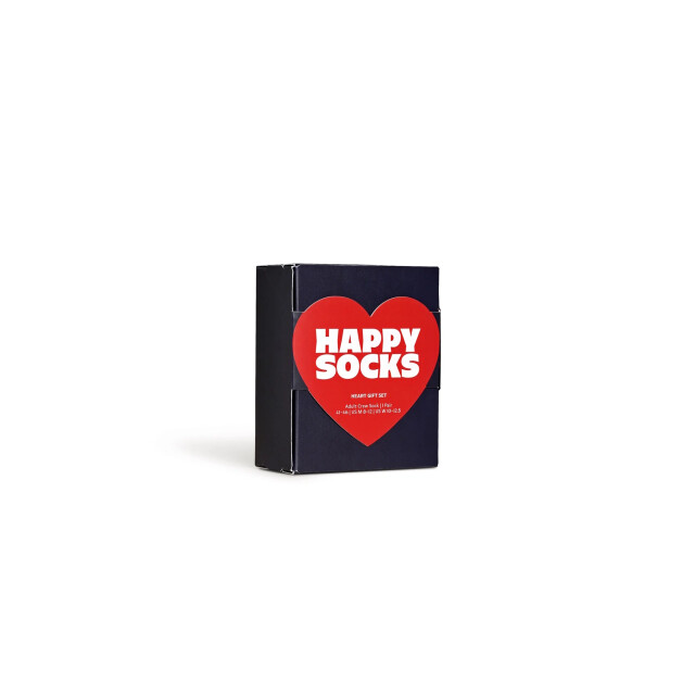 Happy Socks Unisex sokken hartjes print valentijn giftbox 1-paar donkerblauw P000867 large
