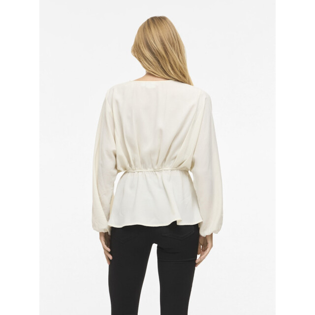 Vila Viselia v-neck ls peplum topbfs beige 4389.05.0027 large