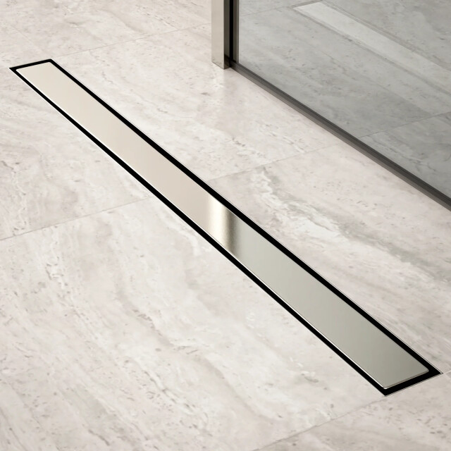 Mirlux Douchegoot 90cm tegelrooster rvs met flens 3503566 large