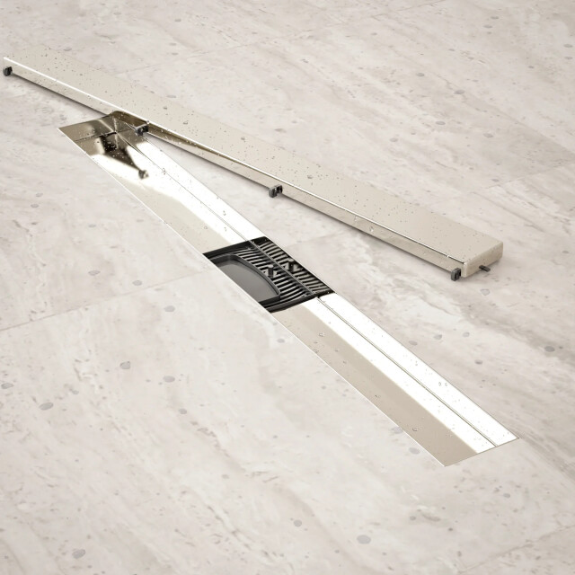 Mirlux Douchegoot 70cm tegelrooster rvs met flens 3503554 large