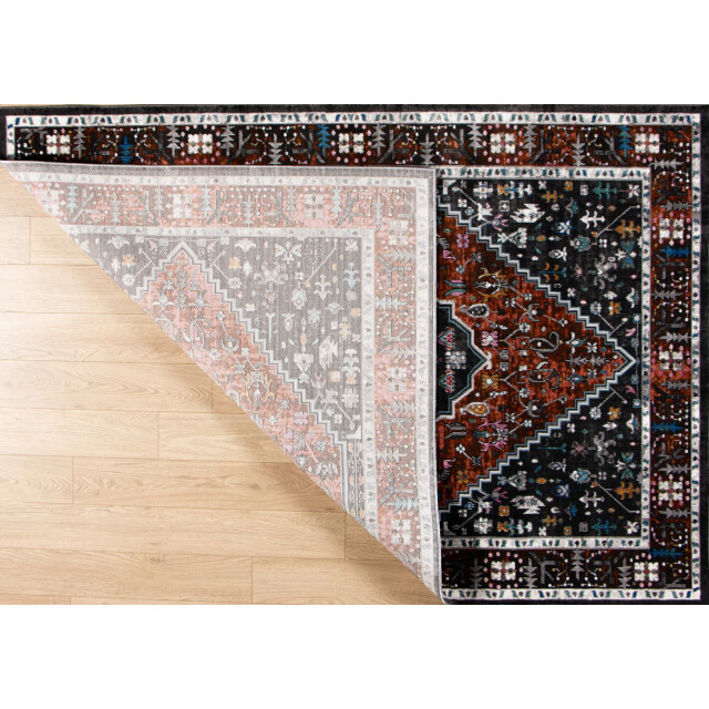 Muratap Picasso paloma vintage vloerkleed terra / oranje laagpolig- 200x200 cm 3437634 large