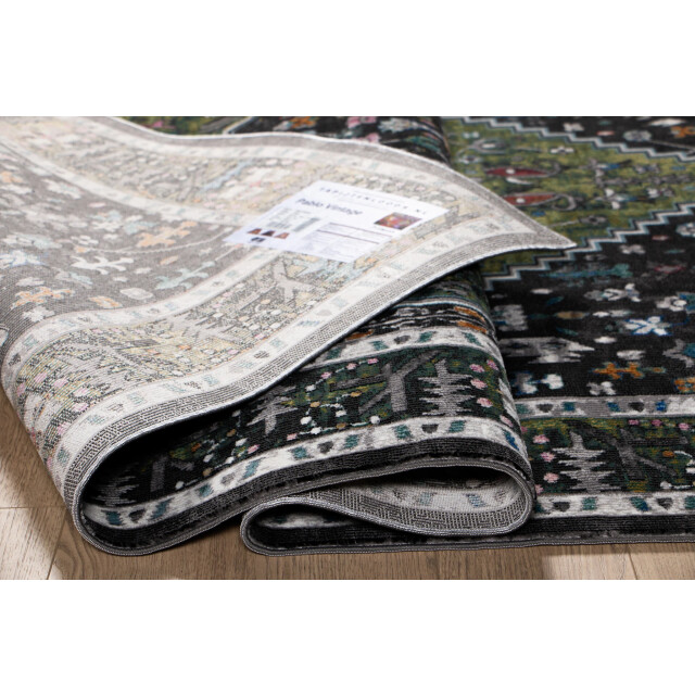 Muratap Picasso paloma vintage vloerkleed multi / groen laagpolig- 200x200 cm 3437610 large