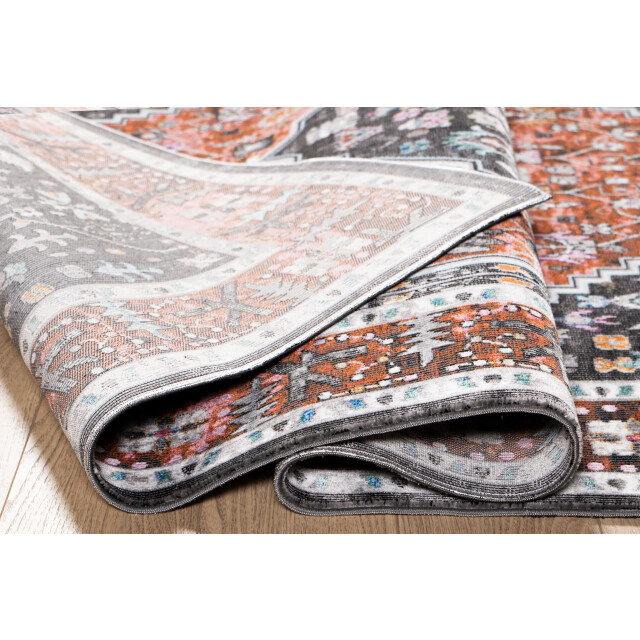 Muratap Picasso paloma vintage vloerkleed terra / oranje laagpolig- 200x200 cm 3437634 large