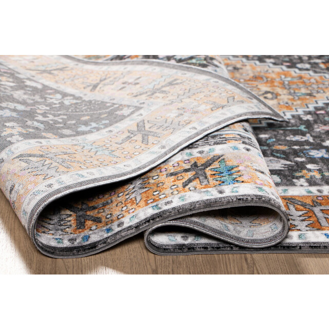 Muratap Picasso paloma vintage vloerkleed multi / geel laagpolig- 200x200 cm 3437622 large