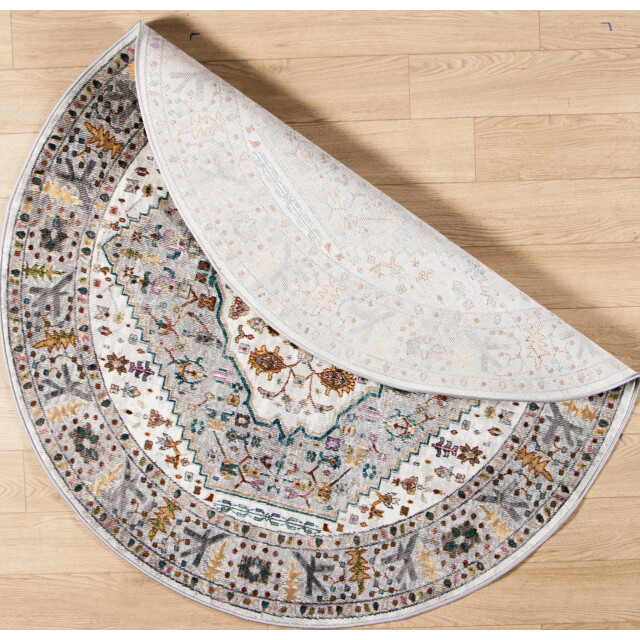 Muratap Picasso bellagio rond vintage vloerkleed multi / creme laagpolig- 300 cm 3437654 large