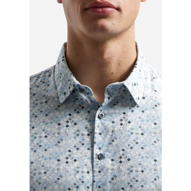 No Excess Shirt allover printed blue 31430114-030 large