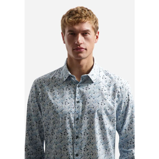 No Excess Shirt allover printed blue 31430114-030 large