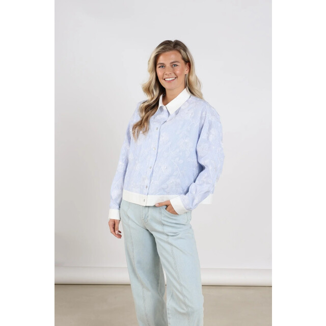 Nukus Nks02202 315 meave blouse embroidery offwhite/cloudy NKS02202 315 large