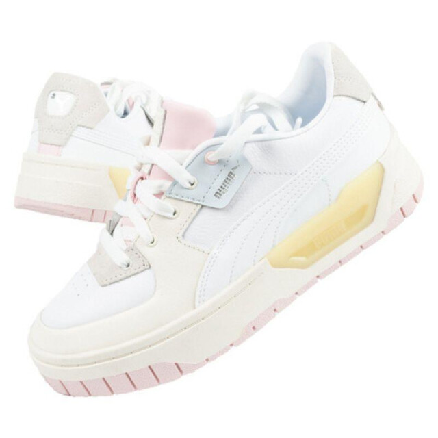 Puma Dames cali dream leren sportschoenen UTPP7010_whiteyellow large