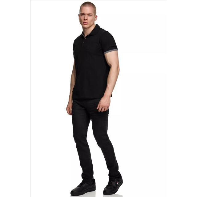 Rusty Neal heren polo antraciet korte mouw knoopsluiting RN3032-1-1 large