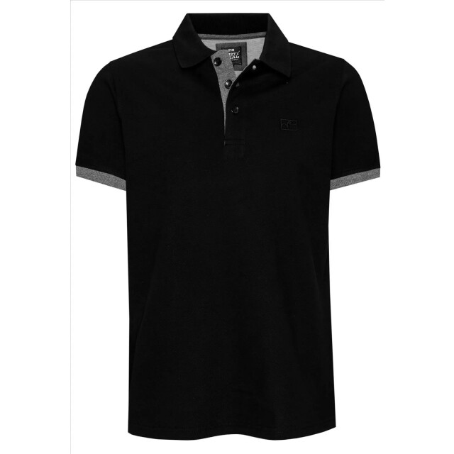 Rusty Neal heren polo antraciet korte mouw knoopsluiting RN3032-1-1 large