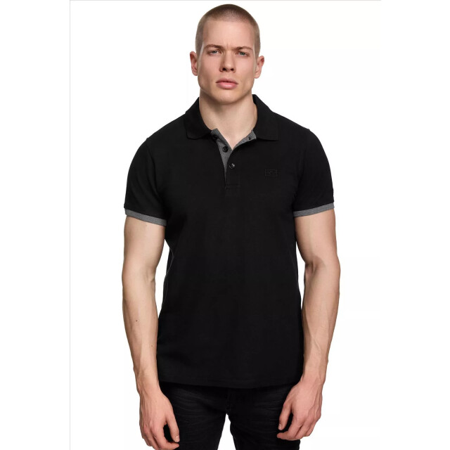 Rusty Neal heren polo antraciet korte mouw knoopsluiting RN3032-1-1 large