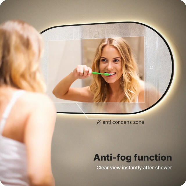 Mirlux Badkamerspiegel 100x50cm ovaal frame 3274079 large