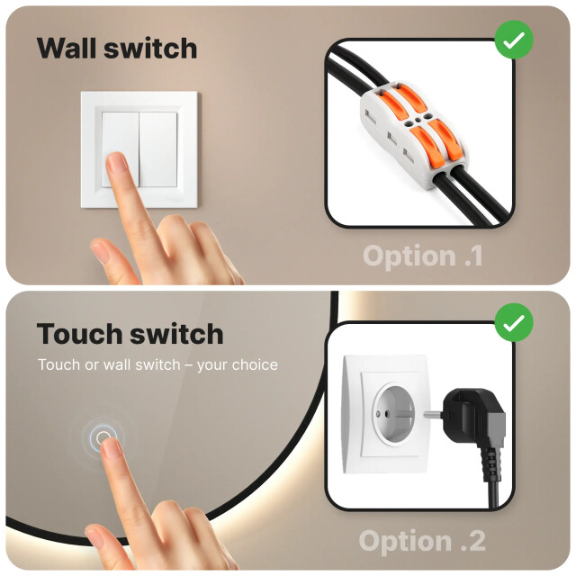 Mirlux Badkamerspiegel 100x50cm ovaal frame 3274079 large