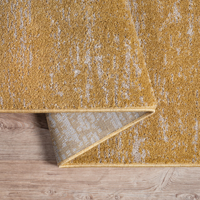 Muratap Relax oslo laagpolig effen vloerkleed modern tapijt geel goud- 400x500 cm 3504435 large