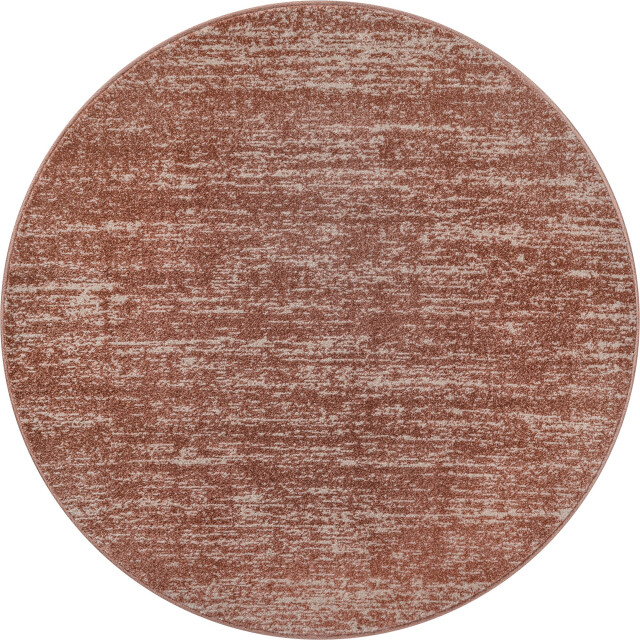 Muratap Relax oslo laagpolig vloerkleed rond modern tapijt terra oranje- 240 cm 3504414 large