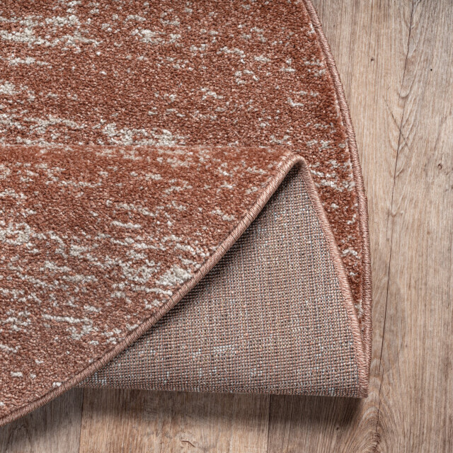 Muratap Relax oslo laagpolig vloerkleed rond modern tapijt terra oranje- 240 cm 3504414 large