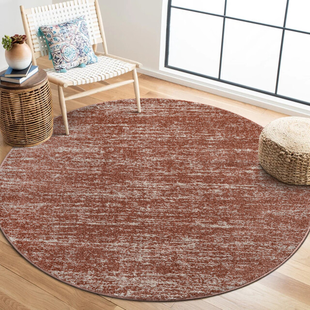 Muratap Relax oslo laagpolig vloerkleed rond modern tapijt terra oranje- 240 cm 3504414 large