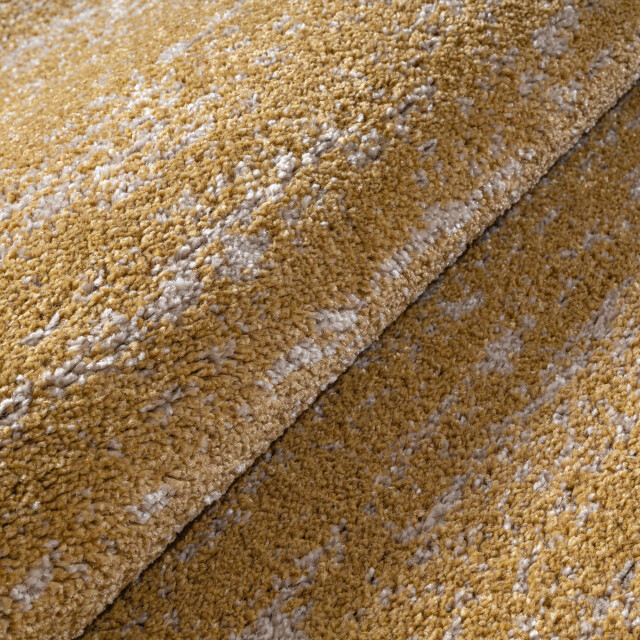 Muratap Relax oslo laagpolig effen vloerkleed modern tapijt geel goud- 400x500 cm 3504435 large