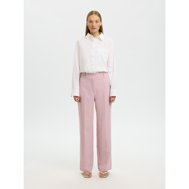 Selected Femme slwrita mw wide pant mel noos 16094206 bleached mauve 06541.625.0009 large