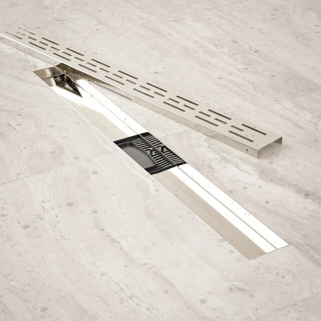 Mirlux Douchegoot 70cm standaard rooster rvs met flens 3503553 large