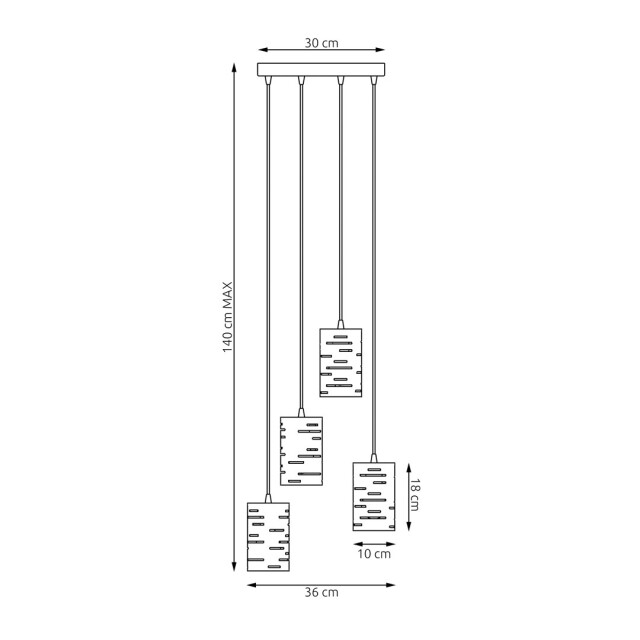 Bright Home Hanglamp marco landelijk 4 lichtpunten 3270757 large