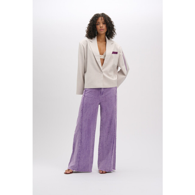 Refined Department R2602170894 ladies woven high waist damaged denim pants dain R2602170894 ladies woven high waist damaged  denim pants DAIN large