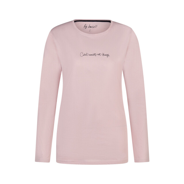 By Louise Dames pyjama set lang roze/donkerblauw geruit BL-6212-02 large