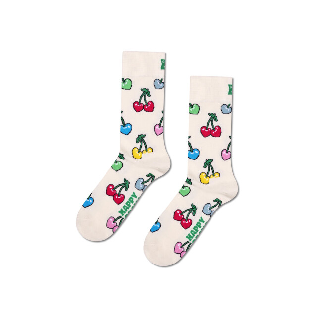 Happy Socks Dames sokken kers hartjes valentijn 2-pack zwart P004648 large
