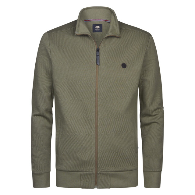 Petrol Industries men sweater collar zip m-1060-swc333 6134 dusty army 05791.340.0007 large