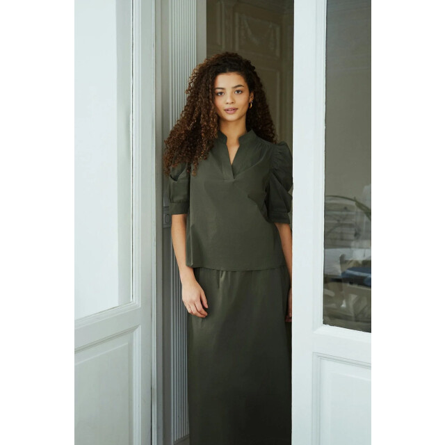 Neo Noir yara long poplin skirt 163076 151 army 06415.340.0004 large