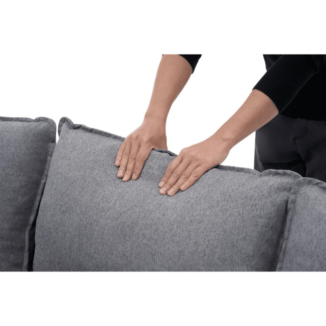 CaliCosy 3-zits slaapbank in stof met chaise longue l219 cm louison 3508814 large