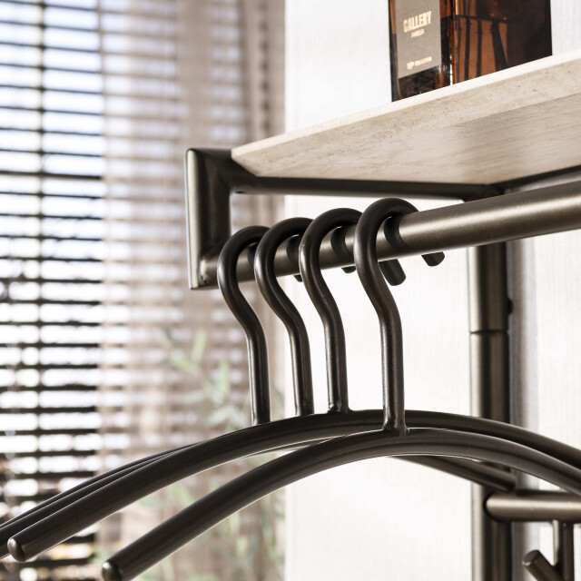 Hoyz kapstok terra hoog 3x7 haken melamine travertine 3491353 large