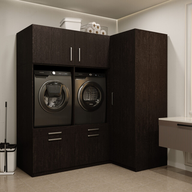 Wasophoogte Wasmachine kast bern – Ébène 3508657 large