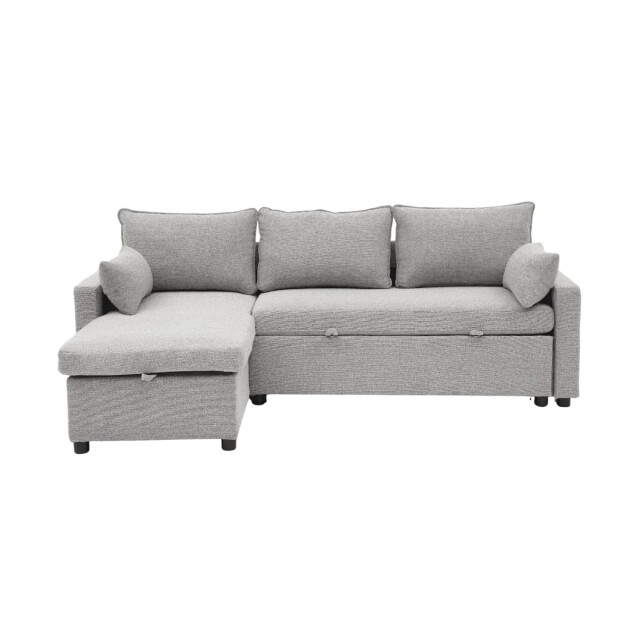 CaliCosy 3-zits slaapbank in stof met chaise longue l219 cm louison 3508816 large