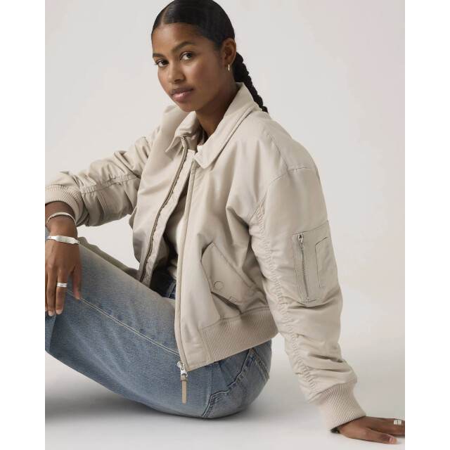 Levi's Bowie crop bomber chateau gray 005AQ-0002 large