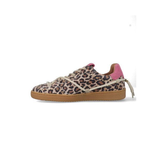 DWRS Label Poona studs leopard b11928-02-8628 / roze B11928 large