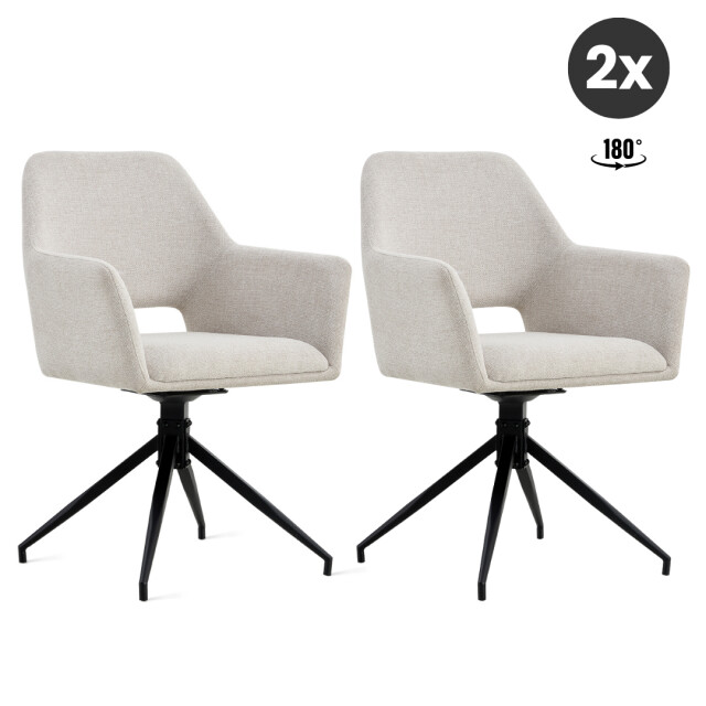 Multifurn 2x collectables tess eetkamerstoel linnen (set van 2) 2650080 large