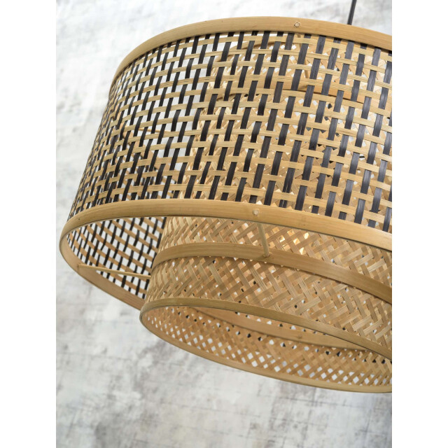 Good&Mojo Hanglamp bhutan bamboe/zwart Ø50cm 2273294 large