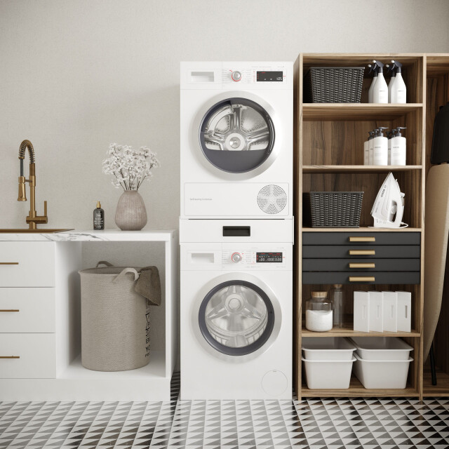 Wasophoogte ® tussenstuk wasmachine & droger met lade - 3508656 large