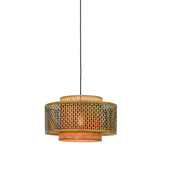 Good&Mojo Hanglamp bhutan bamboe/zwart Ø50cm 2273294 large