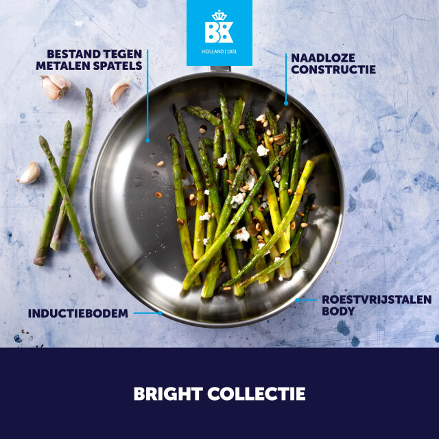 BK Cookware Bk bright rvs wokpan 28cm CC005747-001 large