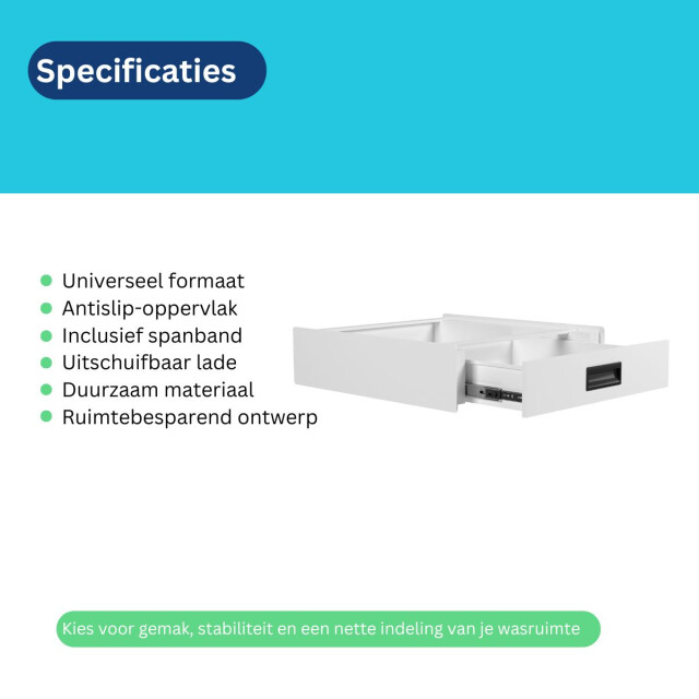 Wasophoogte ® tussenstuk wasmachine & droger met lade - 3508656 large