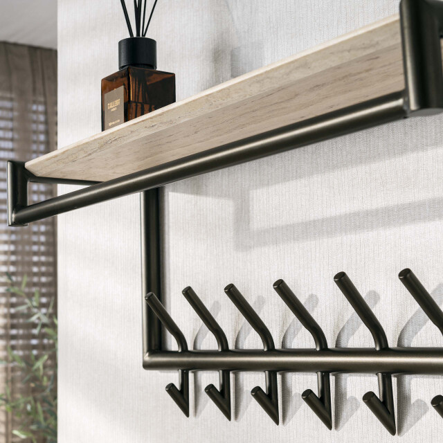 Hoyz kapstok terra 2x7 haken melamine travertine 3491345 large