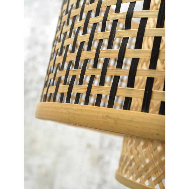 Good&Mojo Hanglamp bhutan bamboe/zwart Ø50cm 2273294 large