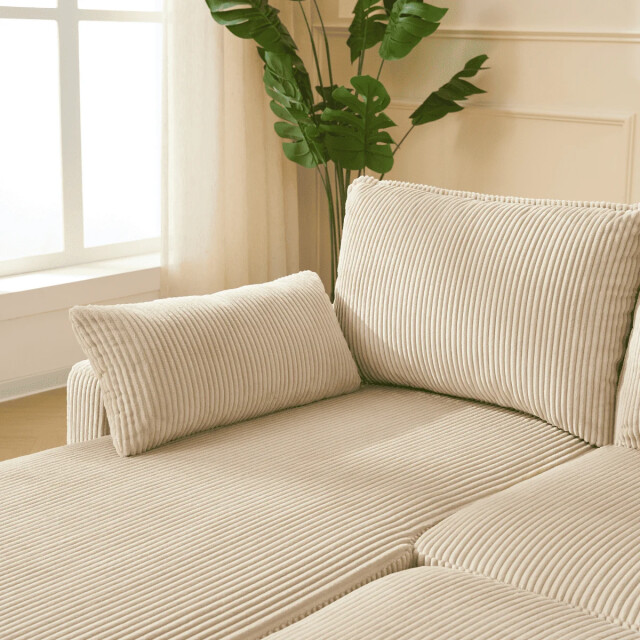 CaliCosy 3-zitsbank met slaapfunctie en chaise longue in corduroy l219 cm louison 3508812 large